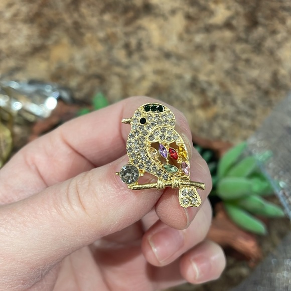 Cubic Zirconia Bird Pin - Picture 6 of 7